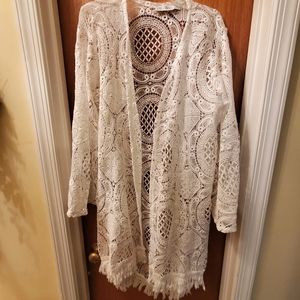 Womens crocheted style overpiece